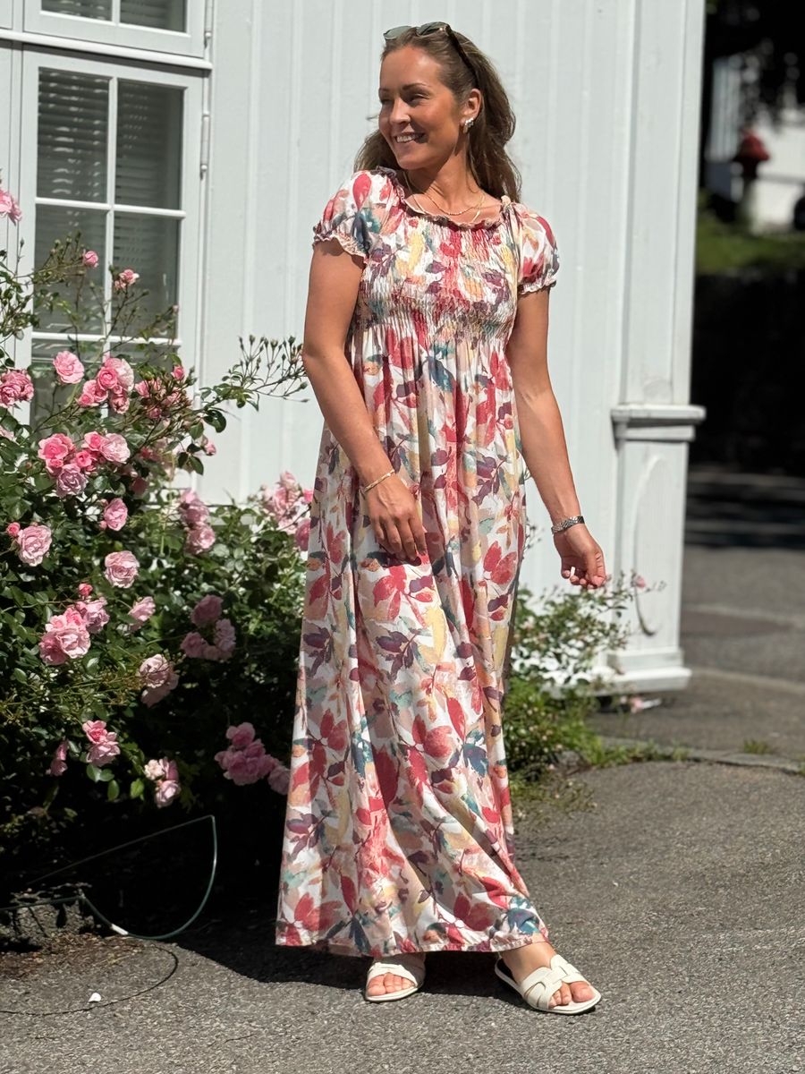 LISE MAXI DRESS - CORAL MIX