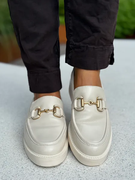 Hovedbilde LOAFERS M/LENKE  - CREAM/GULL