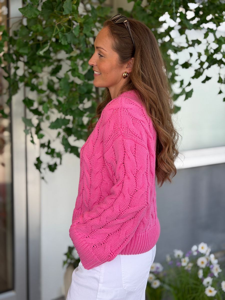 SVEA THEA CABEL KNIT - CERISE