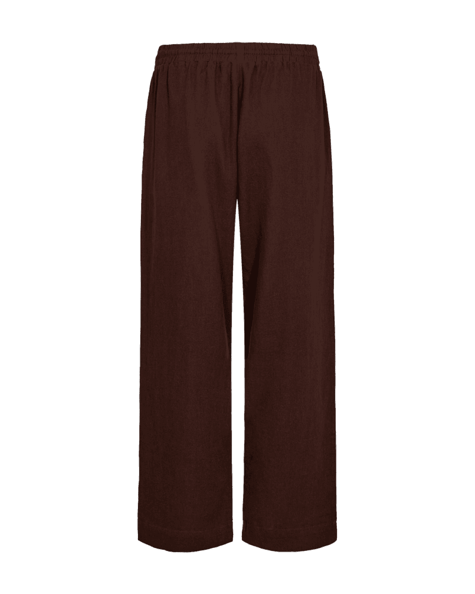 LAVA LIN/VISCOSE BUKSE ANKEL - BRUN