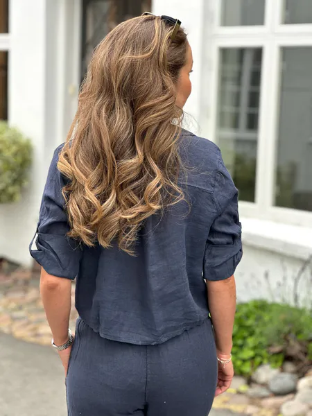 Hovedbilde HANNAH LIN SKJORTE M/BOW - NAVY