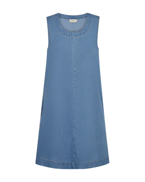 Hovedbilde SOLDA ERMLØS KJOLE - LYS DENIM