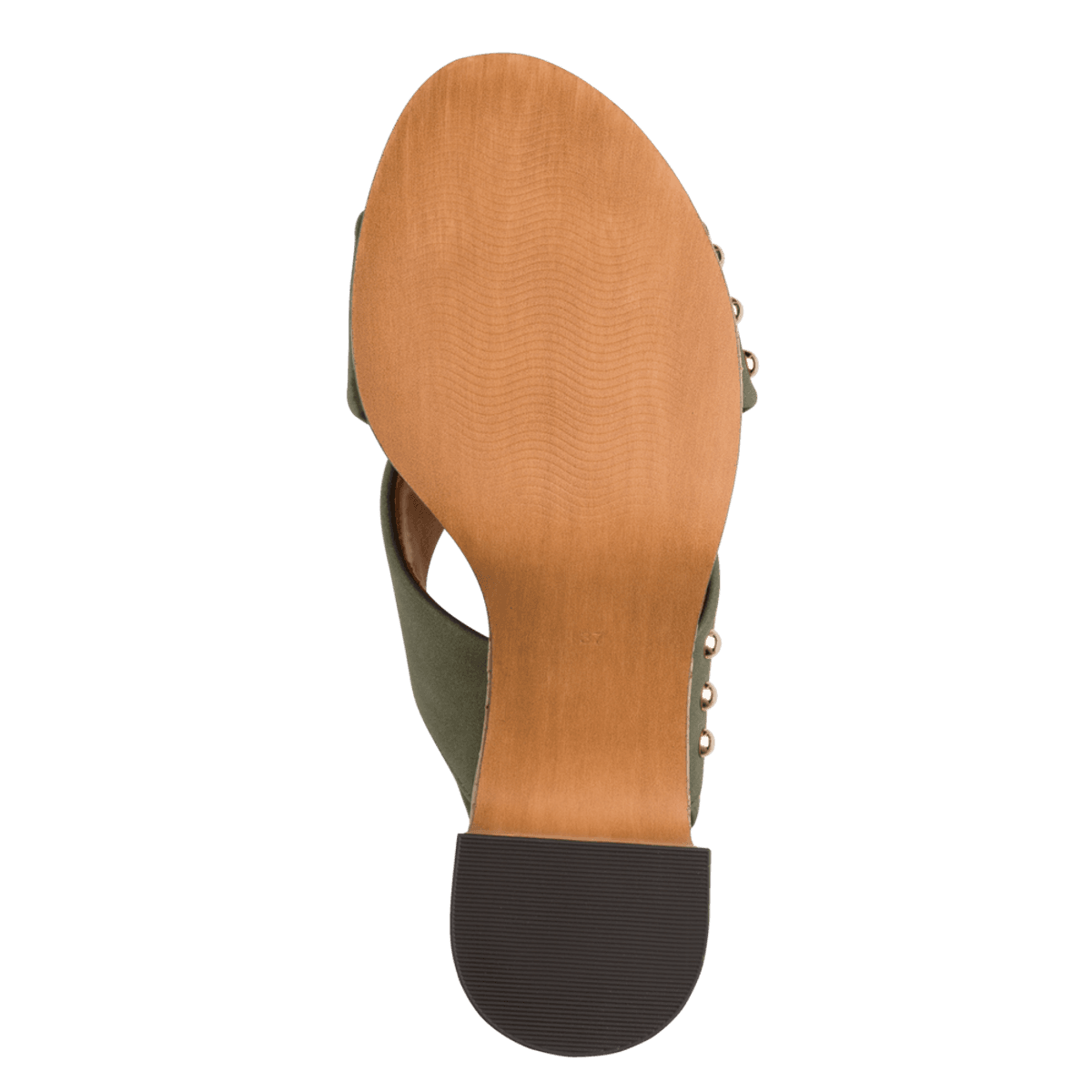 SANDALETT M/KORKHÆL - OLIVEN