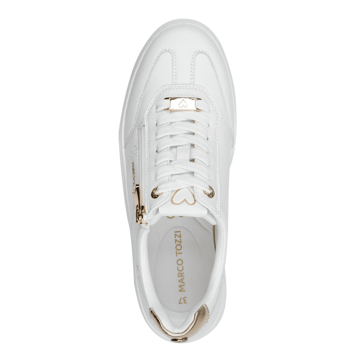 SNEAKERS M/ KRAFTIG SÅLE - HVIT