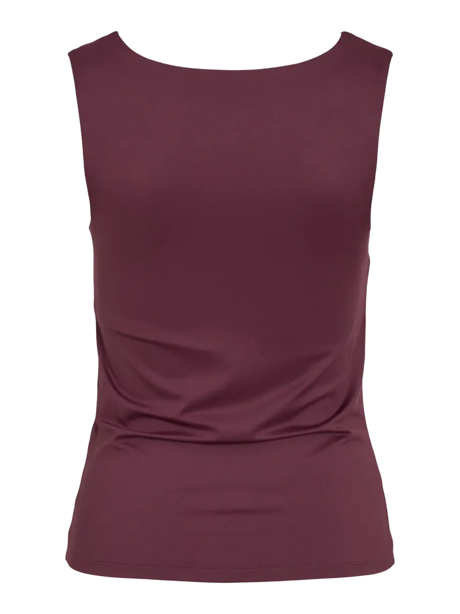 KENZA TOPP U-NECK  - PLOMME