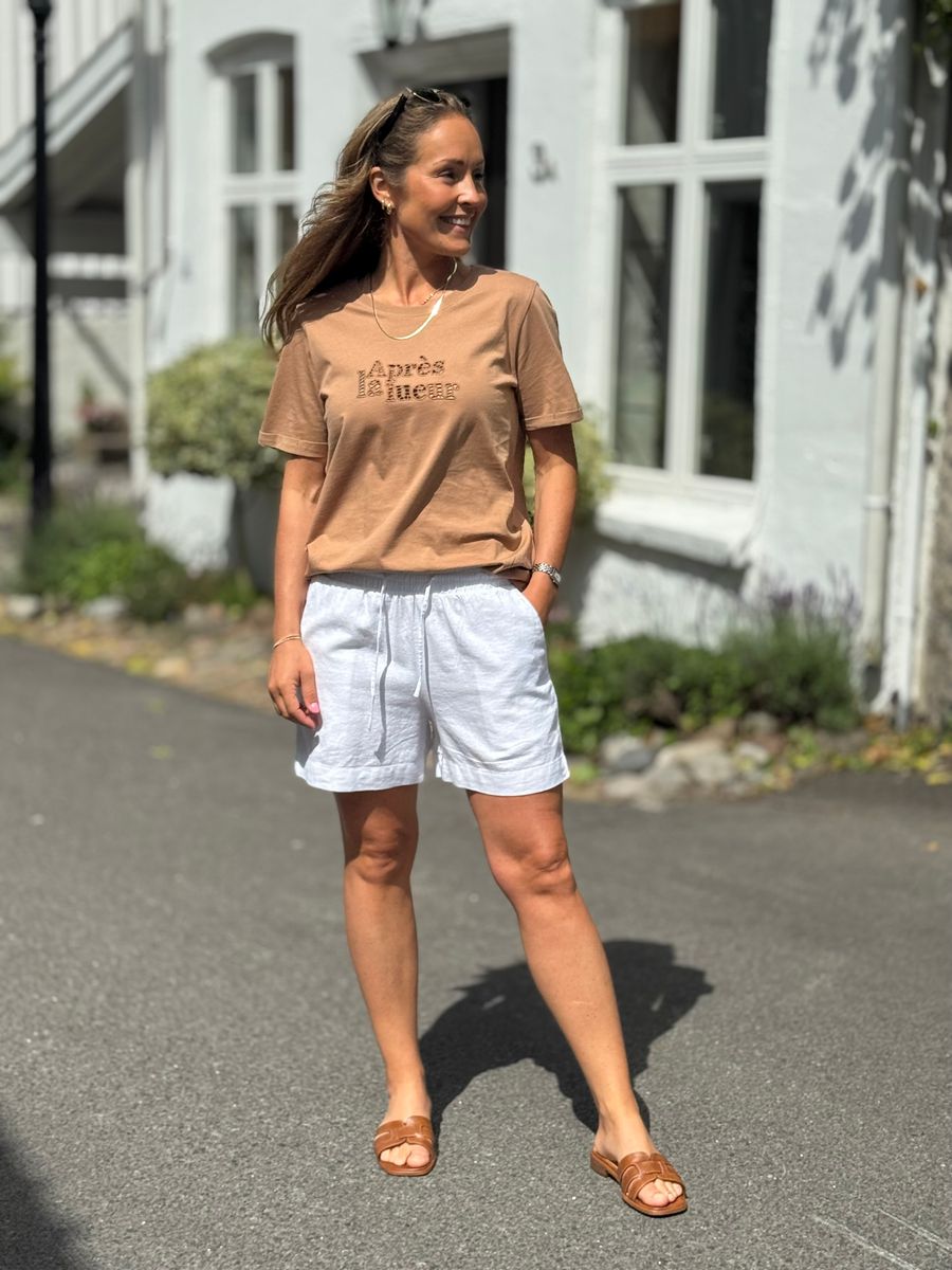 HEZEL T-SHIRT EMBRO - DUSTY COGNAC 