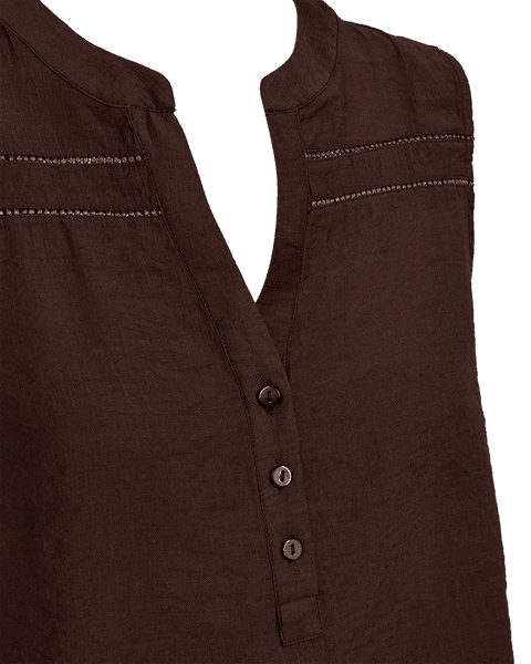 Hovedbilde ANDREA BLUSE M/EMBRO - BRUN
