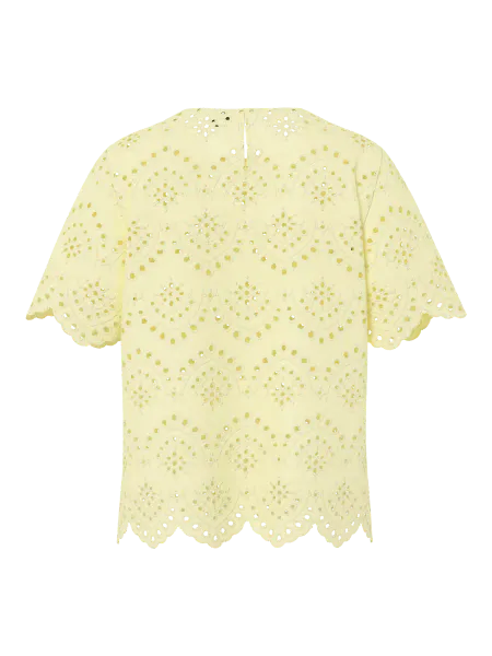 Hovedbilde VILDE EMBRO BLUSE TOPP - LYS GUL