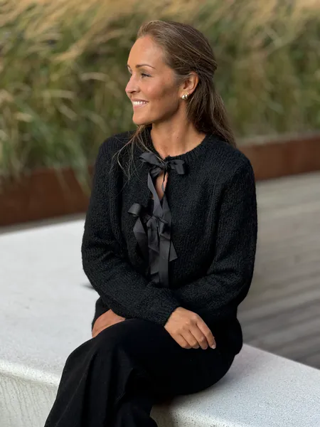 Hovedbilde BOWS KNIT CARDIGAN  - SORT