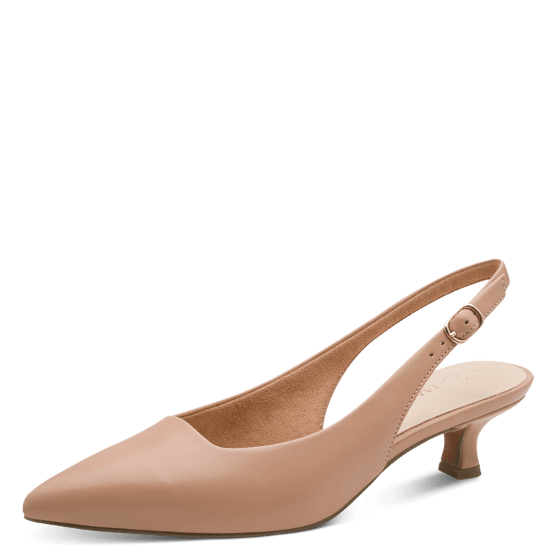 PUMPS SNERTEN HÆL M/SLINGBACK - CAPPUCCINO