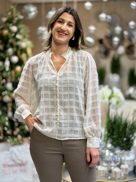 Hovedbilde HAVANA SKJORTE - CREME/GLITTER