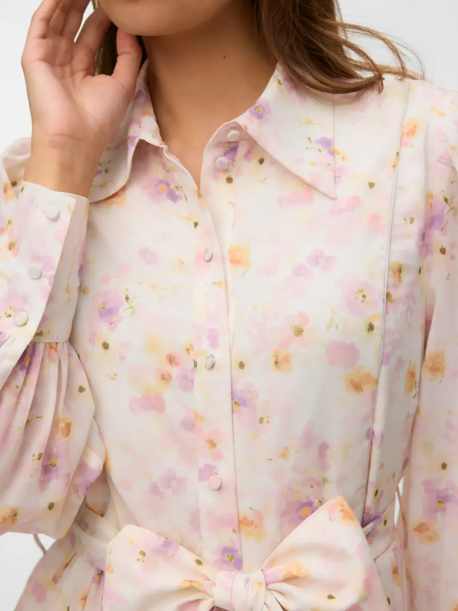 TALIHA KJOLE FLOWER - CREAM