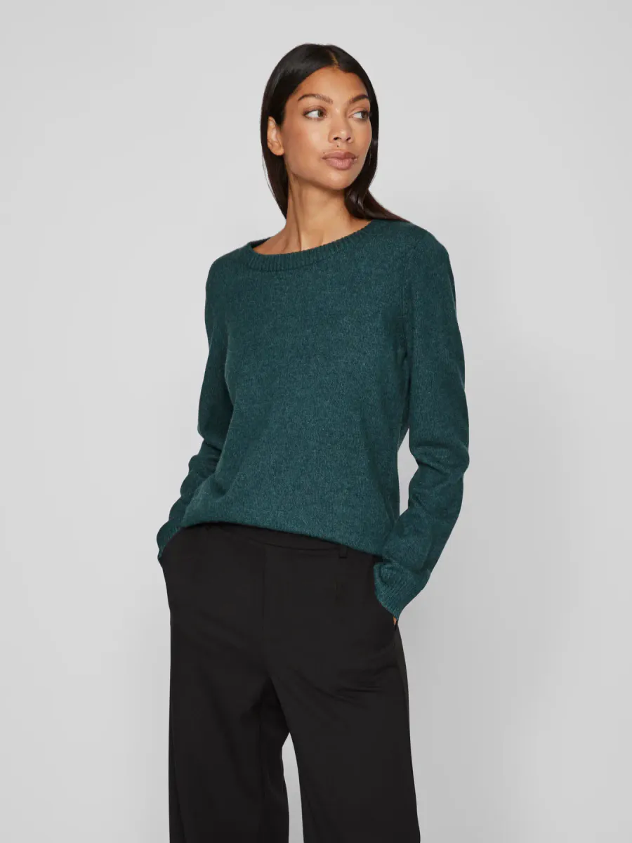 VIRIL GENSER O-NECK - SMARAGDGRØNN