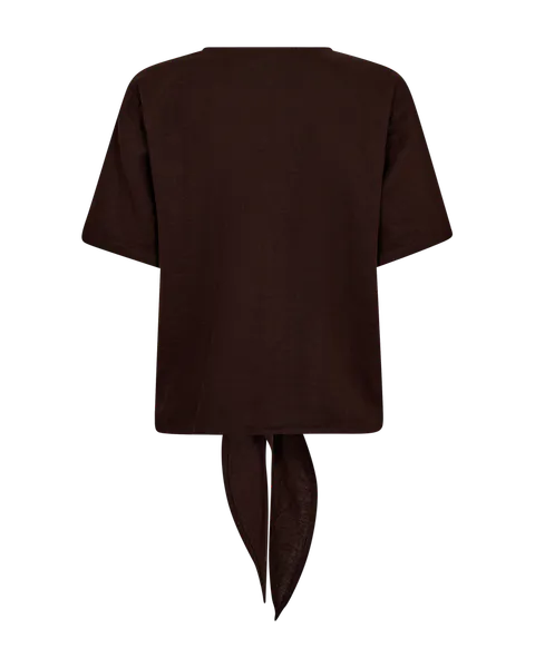 Hovedbilde LAVA LIN/VISCOSE BLUSE M/KNYTING - BRUN
