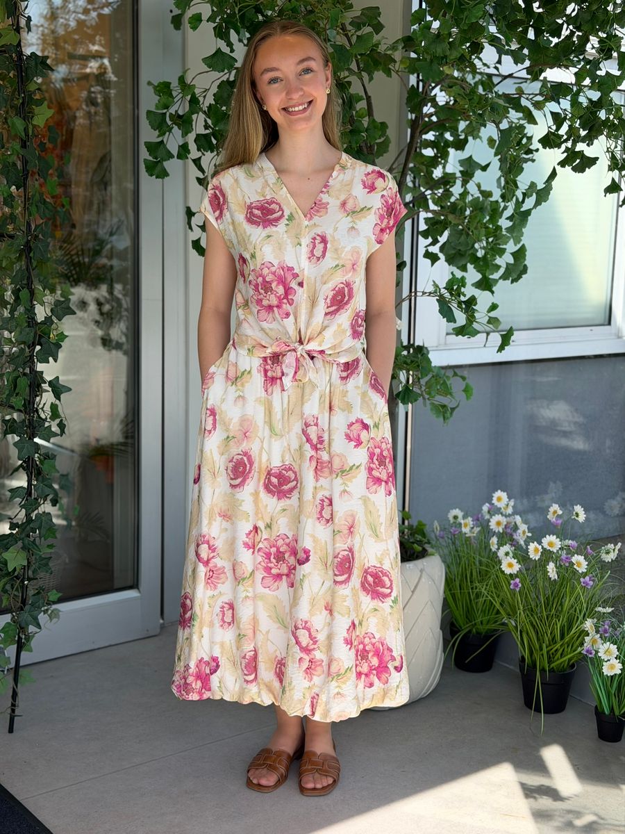 MAISE SKJØRT - ROSA BLOMSTER