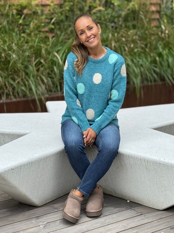 LOUISA GENSER DOTS - PETROL