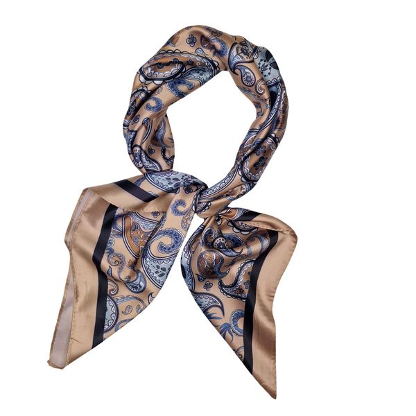 Hovedbilde SKJERF SILKELOOK PAISLEY - TAUPE