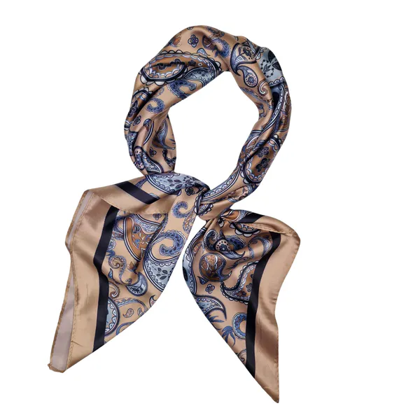 Hovedbilde SKJERF SILKELOOK PAISLEY - TAUPE