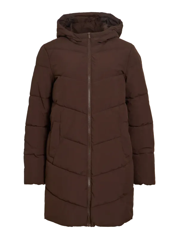 LAVENDER BOBLEJAKKE M/HETTE - BRUN