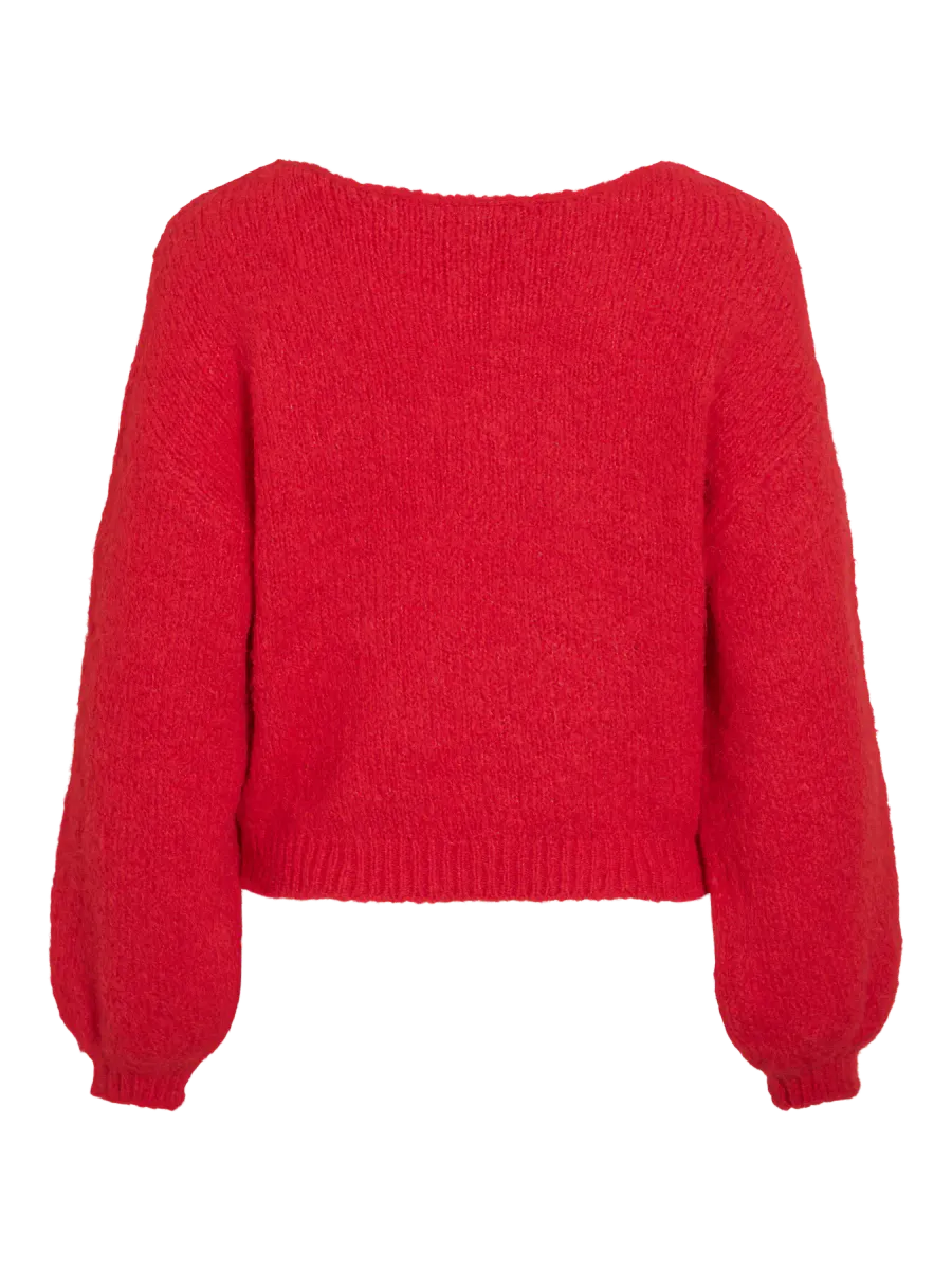 MARLEY KNIT PULLOVER - BRINGEBÆRRØD