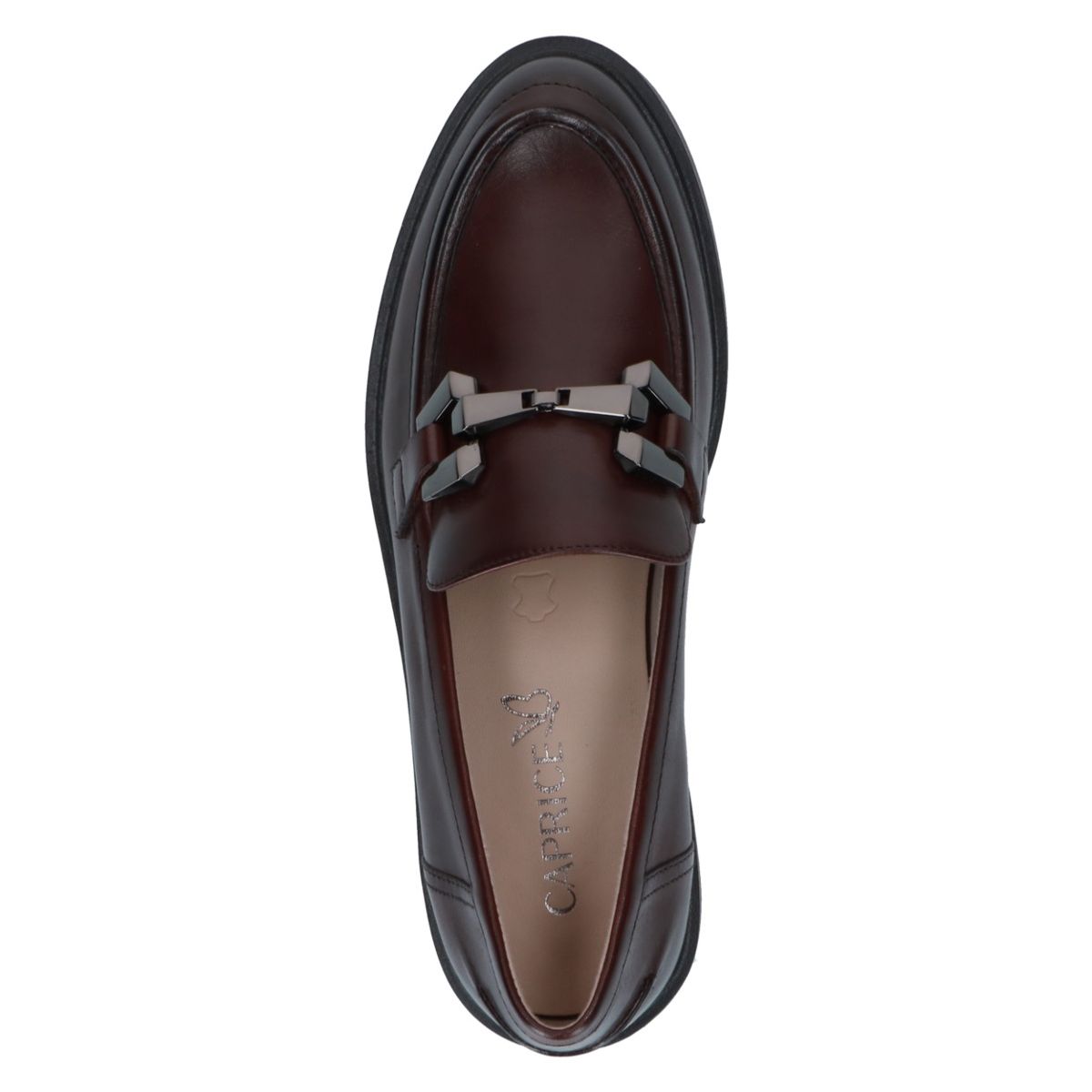 LOAFER I SKINN M/LENKE - BRUN