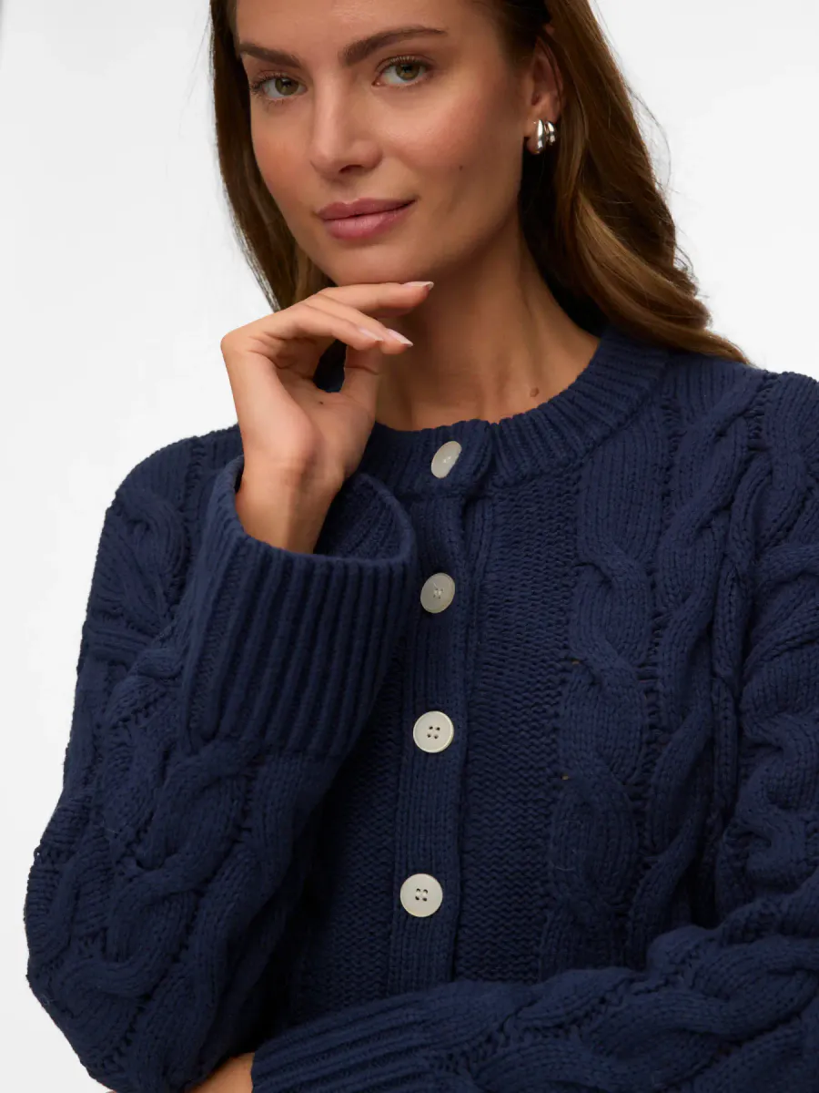 SVEA THEA CABEL CARDIGAN - NAVY