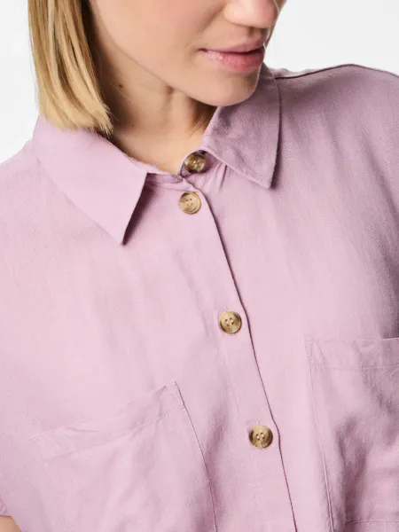 Hovedbilde PIA LIN/VISCOSE SKJORTE M/KNYTING - ROSA
