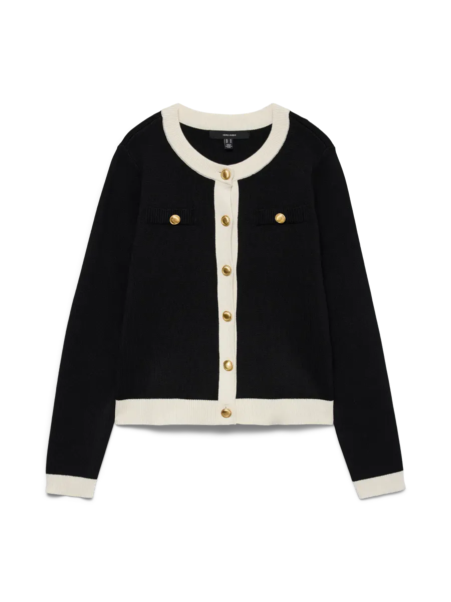 OLI CARDIGAN - SORT / BIRCH